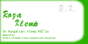 roza klemp business card